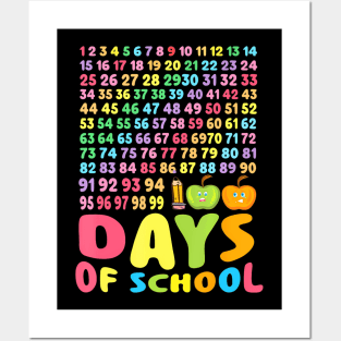 100Th Day Of School Teacher Kids 100 Days School Math Number Posters and Art